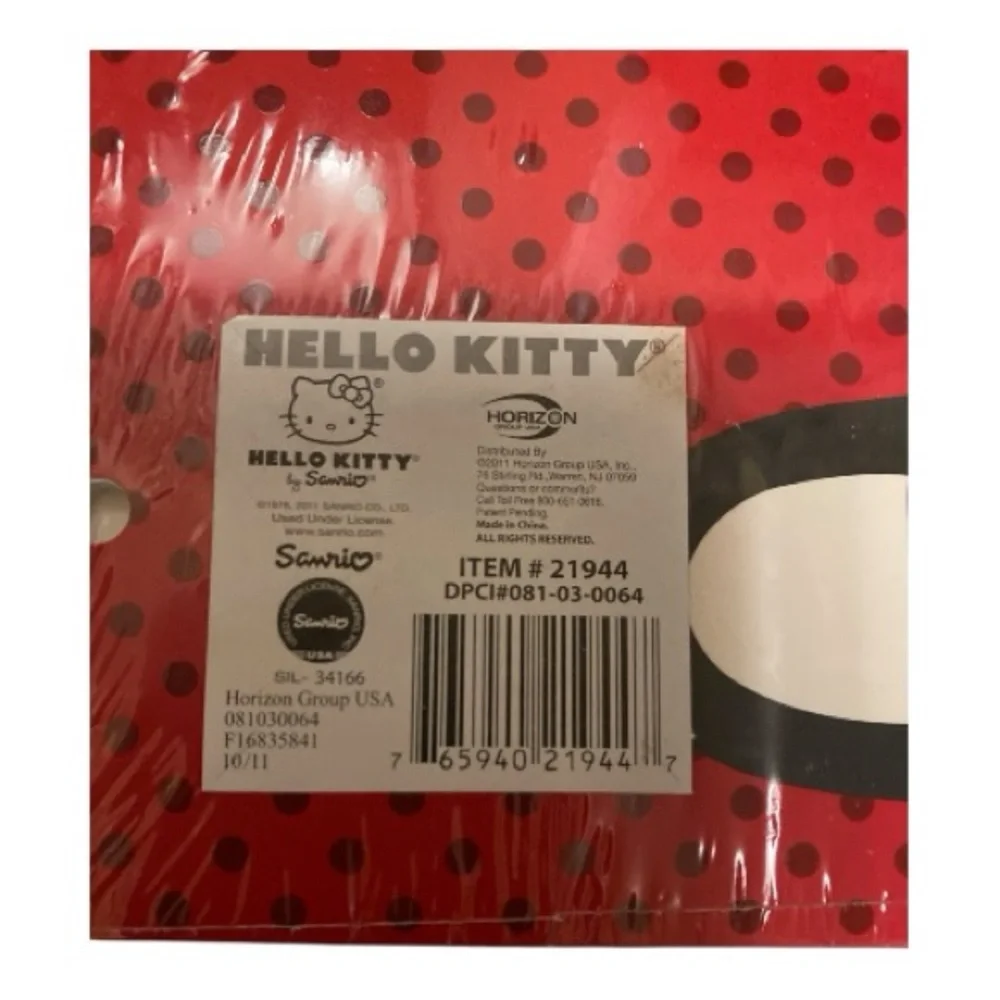 Hello Kitty By Sanrio 3 hole punched paper folders- sealed 2 pack- 2011